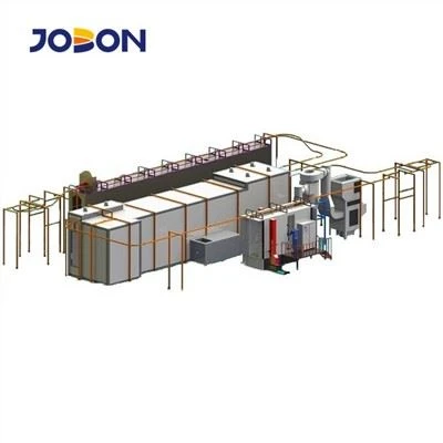 Salutan Kabinet Elektrik Barisan Pengeluaran Salutan Serbuk Automatik Dengan Sistem Prarawatan Semburan